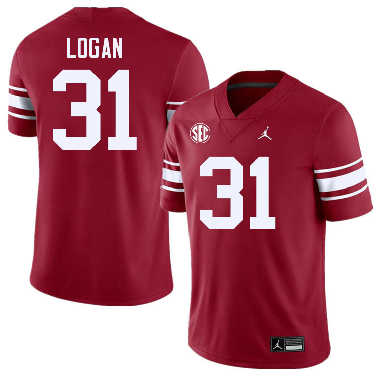 #31 Ashton Logan Oklahoma Sooners 2024 SEC Conference College Football Jerseys-Throwback